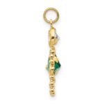 14k May Girl Synthetic Birthstone Charm - Image 2