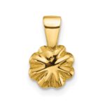 14k Polished 4-5mm Button White Freshwater Cultured Pearl Flower Pendant - Image 3