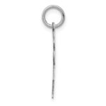 14k White Gold The Kids Small Girl with Ponytails Engravable Hugs Charm - Image 2