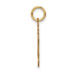 14k The Kids Small Floral Dress Girl Engravable Kiss Charm - Image 2