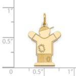 14k The Kids Small Patches Boy Engravable Love Charm - Image 3