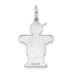 Sterling Silver Rhodium-plated Hugs Kid Charm - Image 4