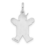 Sterling Silver Rhodium-plated Joy Kid Charm - Image 3