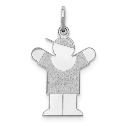 Sterling Silver Rhodium-plated Love Kid Charm