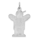 Sterling Silver Rhodium-plated Love Kid Charm - Image 4
