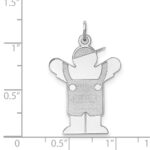 Sterling Silver Rhodium-plated Love Kid Charm - Image 4