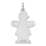Sterling Silver Rhodium-plated Hugs Kid Charm - Image 3