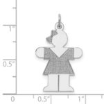 Sterling Silver Rhodium-plated Hugs Kid Charm - Image 4