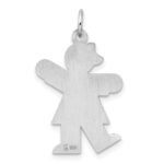 Sterling Silver Rhodium-plated Kiss Kid Charm - Image 3