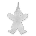 Sterling Silver Rhodium-plated Joy Kid Charm - Image 3
