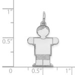 Sterling Silver Rhodium-plated Kid Charm - Image 4