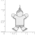 Sterling Silver Rhodium-plated Kid Charm - Image 4