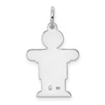 Sterling Silver Rhodium-plated Kid Charm - Image 4