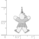 Sterling Silver Rhodium-plated Kid Charm - Image 3