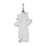 Sterling Silver Rhodium-plated Class of 2026 Girl Cuddle Charm - Image 3
