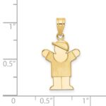 14k The Kids Solid Engravable Small Boy with Hat on Right Love Charm - Image 3
