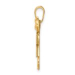 14k The Kids Solid Engravable Small Double Girls Kiss Charm - Image 2