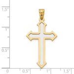 14k Two-tone Passion Cross Pendant - Image 3