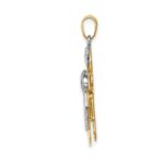 14k Two-tone The Kids Big Boy and Little Boy Engravable Joy Charm - Image 2