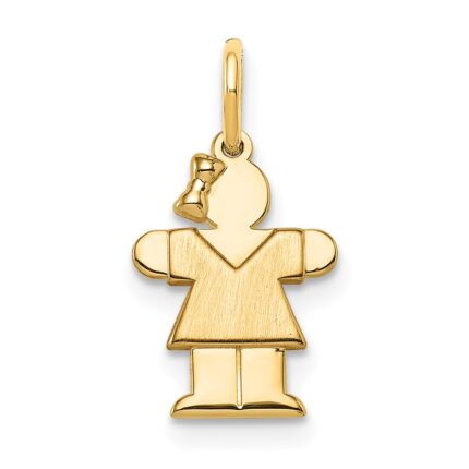 14k The Kids Mini Girl Hugs Charm
