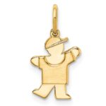 14k The Kids Mini Boy Kiss Charm