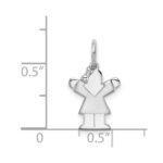 14k White Gold The Kids Mini Girl Love Charm - Image 3
