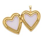 14K Polished Plain 20mm Heart Locket - Image 4