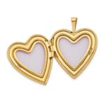 14K Floral Vine Border 20mm Heart Locket - Image 4