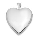 14K White Gold Pink and Green Enamel Rose I LOVE YOU Script 20mm Heart Locket - Image 3
