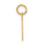 14k Plain Small .011 Gauge Facing Right Engravable Boy Head Charm - Image 2