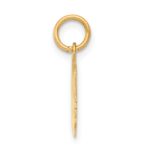 14k Plain Small .035 Gauge Facing Right Engravable Girl Head Charm - Image 2