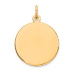 14k Plain .011 Gauge Round Engravable 18mm Disc Charm