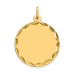 14k Etched Edge .013 Gauge Engravable Round 19mm Disc Charm