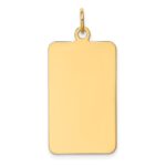 14k Plain .013 Gauge Rectangular Engravable 29x15mm Disc Charm