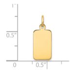 14k Plain .009 Gauge Engravable Rectangular 17x8mm Disc Charm - Image 2