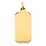 14k Plain .013 Gauge Engravable Rectangular 25x11mm Disc Charm