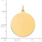 10K  Plain .018 Gauge 22.75x22.75mm Circular Engravable Disc Charm - Image 2