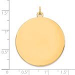 14k Plain .011 Gauge Round Engravable 32mm Disc Charm - Image 2