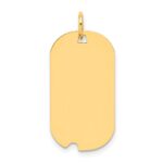 14k Plain .027 Gauge Engravable 25x13mm Dog Tag with Notch Disc Charm