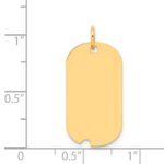 14k Plain .011 Gauge Engravable 25x13mm Dog Tag with Notch Disc Charm - Image 2