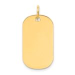 14k Plain .018 Gauge Engraveable 23x13mm Dog Tag Disc Charm