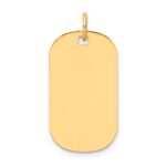 14k Plain .013 Gauge Engraveable 24x14mm Dog Tag Disc Charm - Image 2