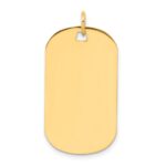14k Plain .018 Gauge Engraveable 28x16mm Dog Tag Disc Charm