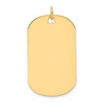 14k Plain .013 Gauge Engraveable 34x20mm Dog Tag Disc Charm - Image 2