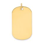 14k Plain .018 Gauge Engraveable 35x21mm Dog Tag Disc Charm - Image 2