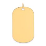 14k Plain .035 Gauge Engraveable 37x22mm Dog Tag Disc Charm - Image 2