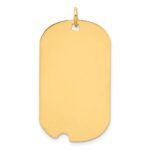14k Plain .035 Gauge Engraveable 33x20mm Dog Tag with Notch Disc Charm - Image 2