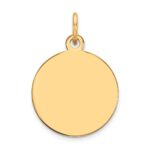 14k Plain .013 Gauge Round Engravable 15mm Disc Charm