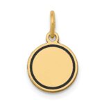 14k with Black Enamel Edge .027 Gauge Round Engravable 10mm Disc Charm