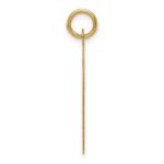 14k Plain Medium .013 Gauge Facing Left Engravable Girl Head Charm - Image 2